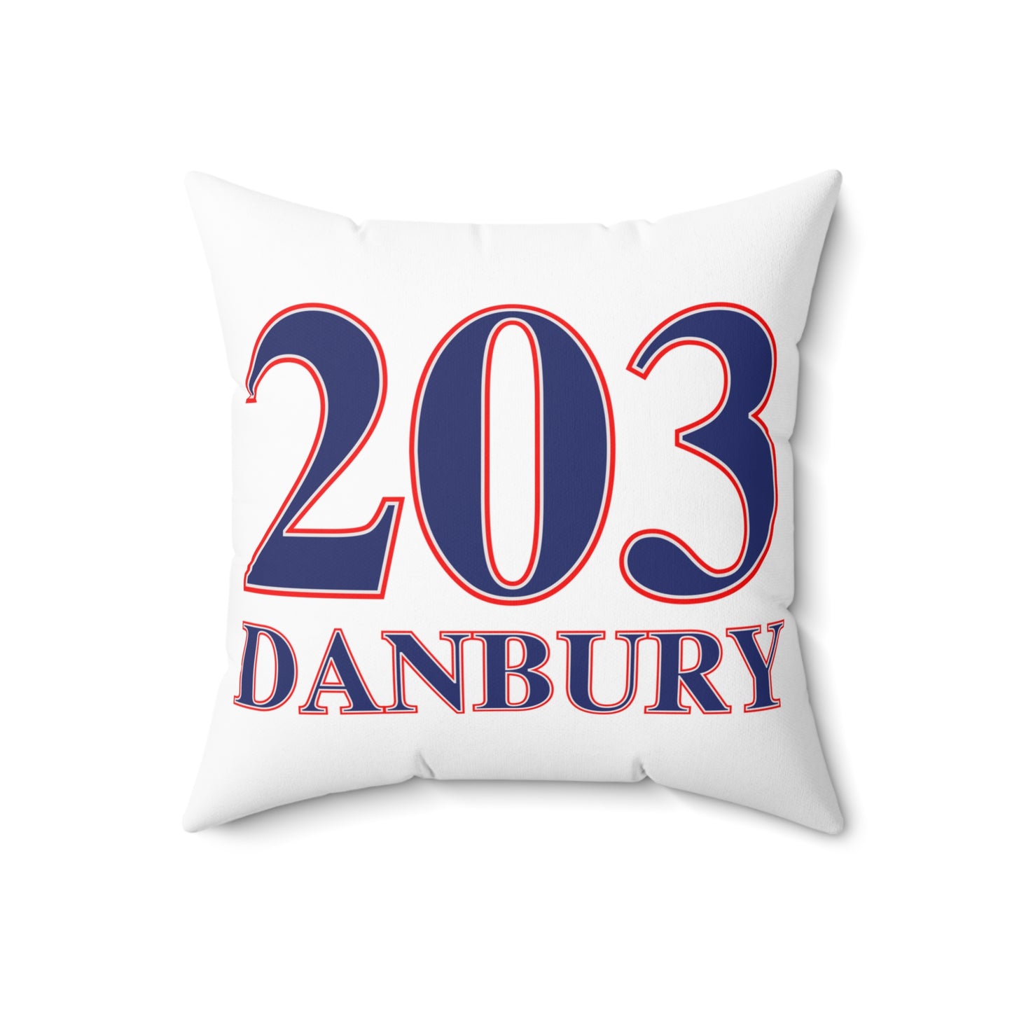 203 Danbury Red White & Blue Spun Polyester Square Pillow
