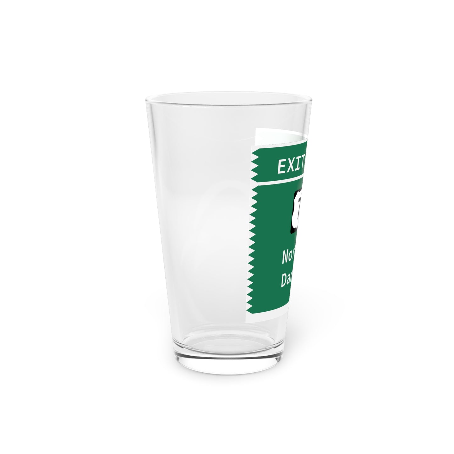 Vintage Merritt Parkway Exit 39 A-B Sign Pint Glass, 16oz