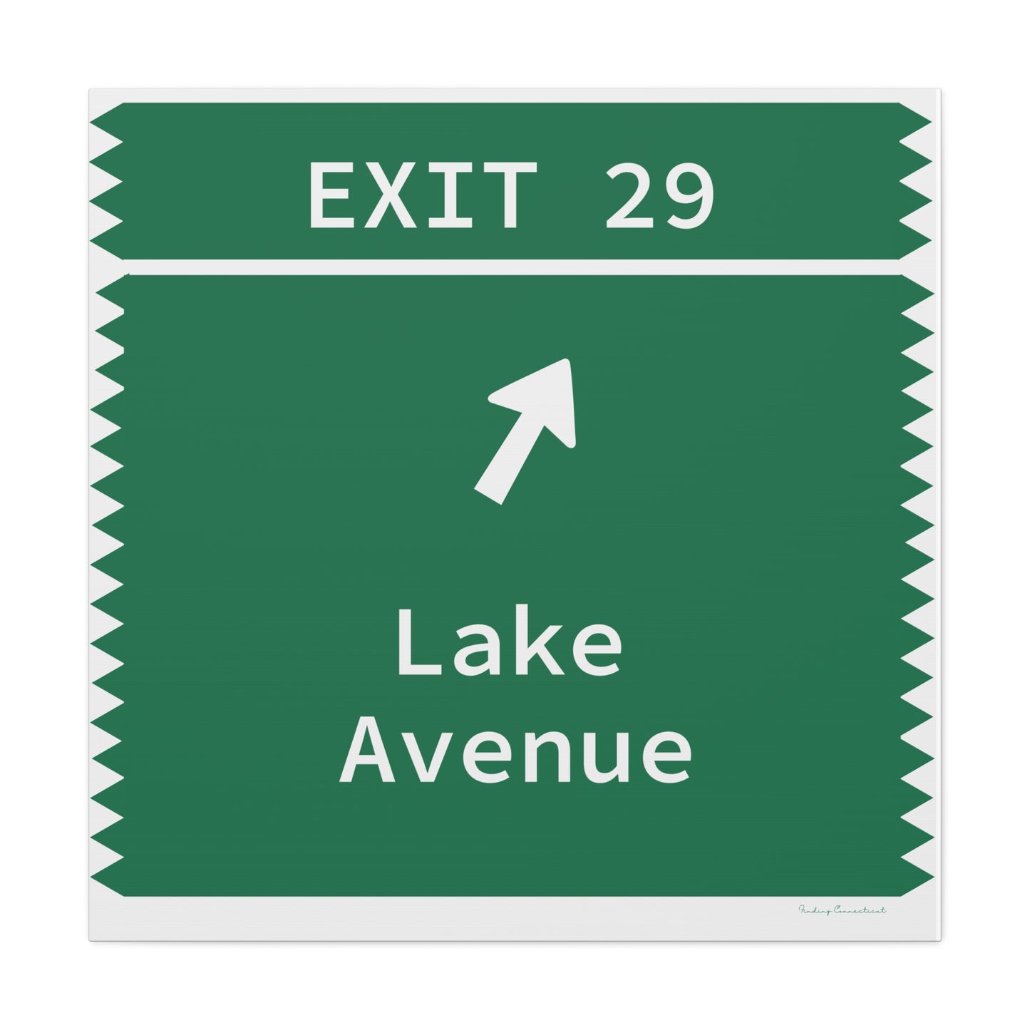 Vintage Merritt Parkway Exit 29 Sign Matte Canvas, Stretched, 1.25"