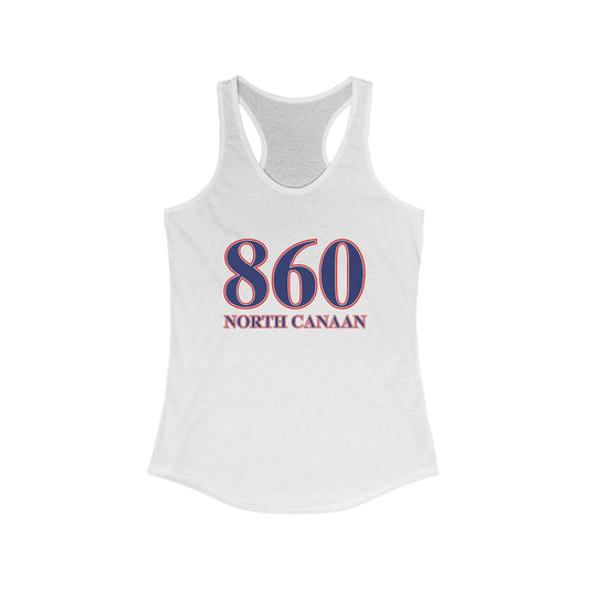 860 North Canaan Red White & Blue Women's Ideal Racerback Tank Top