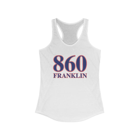 860 Franklin Red White & Blue Women's Ideal Racerback Tank Top