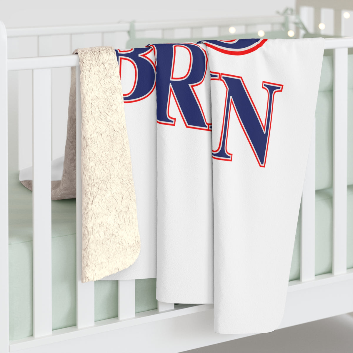 860 Berlin Red, White & Blue Sherpa Fleece Blanket