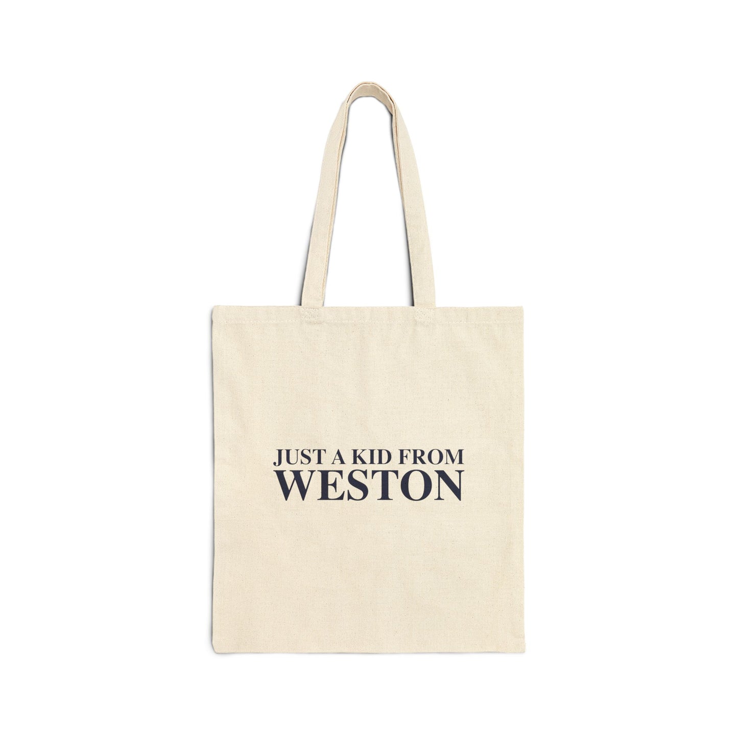 Just a kid from Weston Cotton Canvas Tote Bag