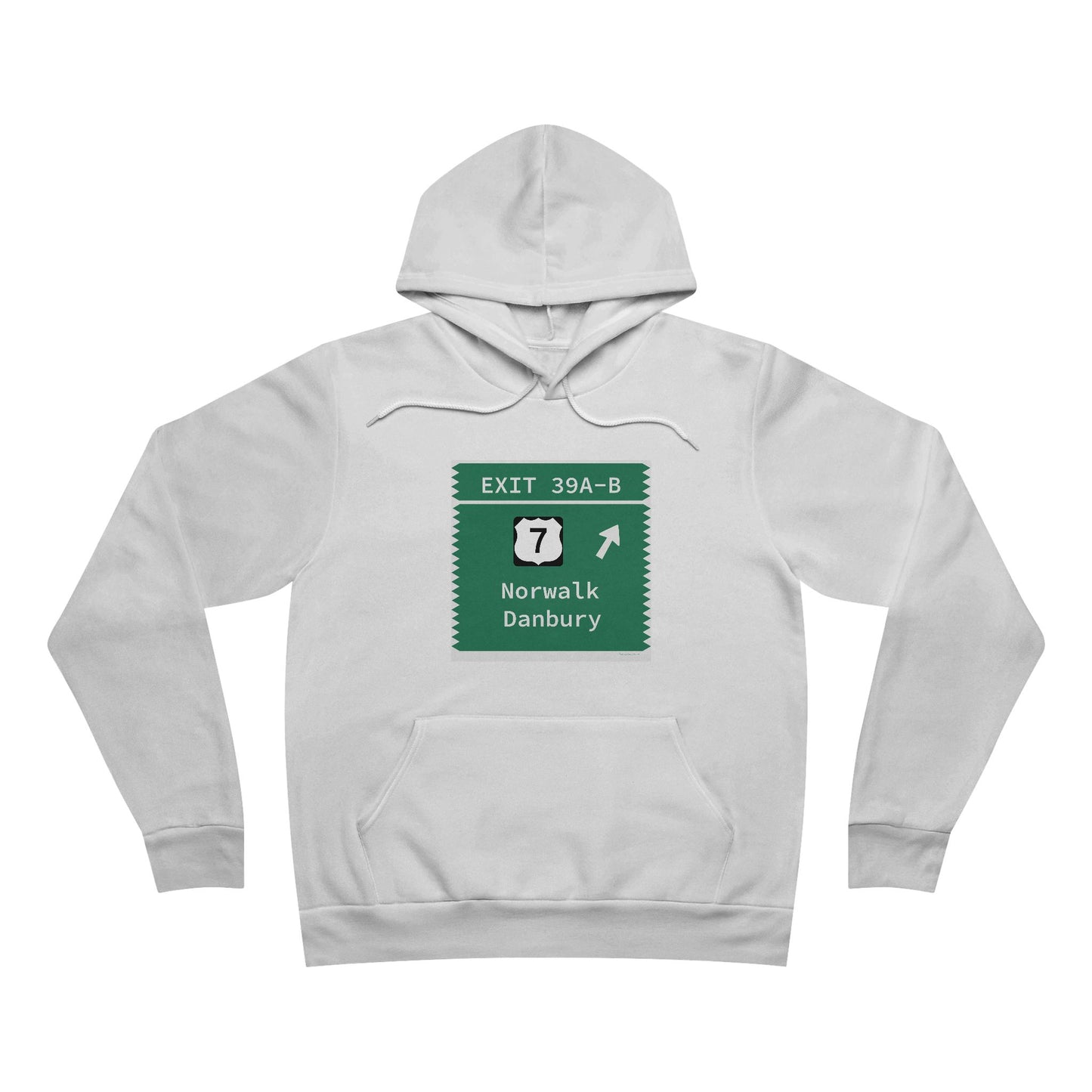 Vintage Merritt Parkway Exit 39 A-B Sign Unisex Sponge Fleece Pullover Hoodie