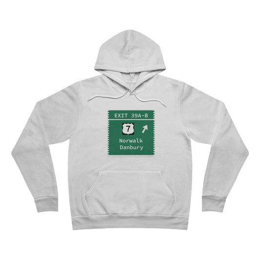 Vintage Merritt Parkway Exit 39 A-B Sign Unisex Sponge Fleece Pullover Hoodie