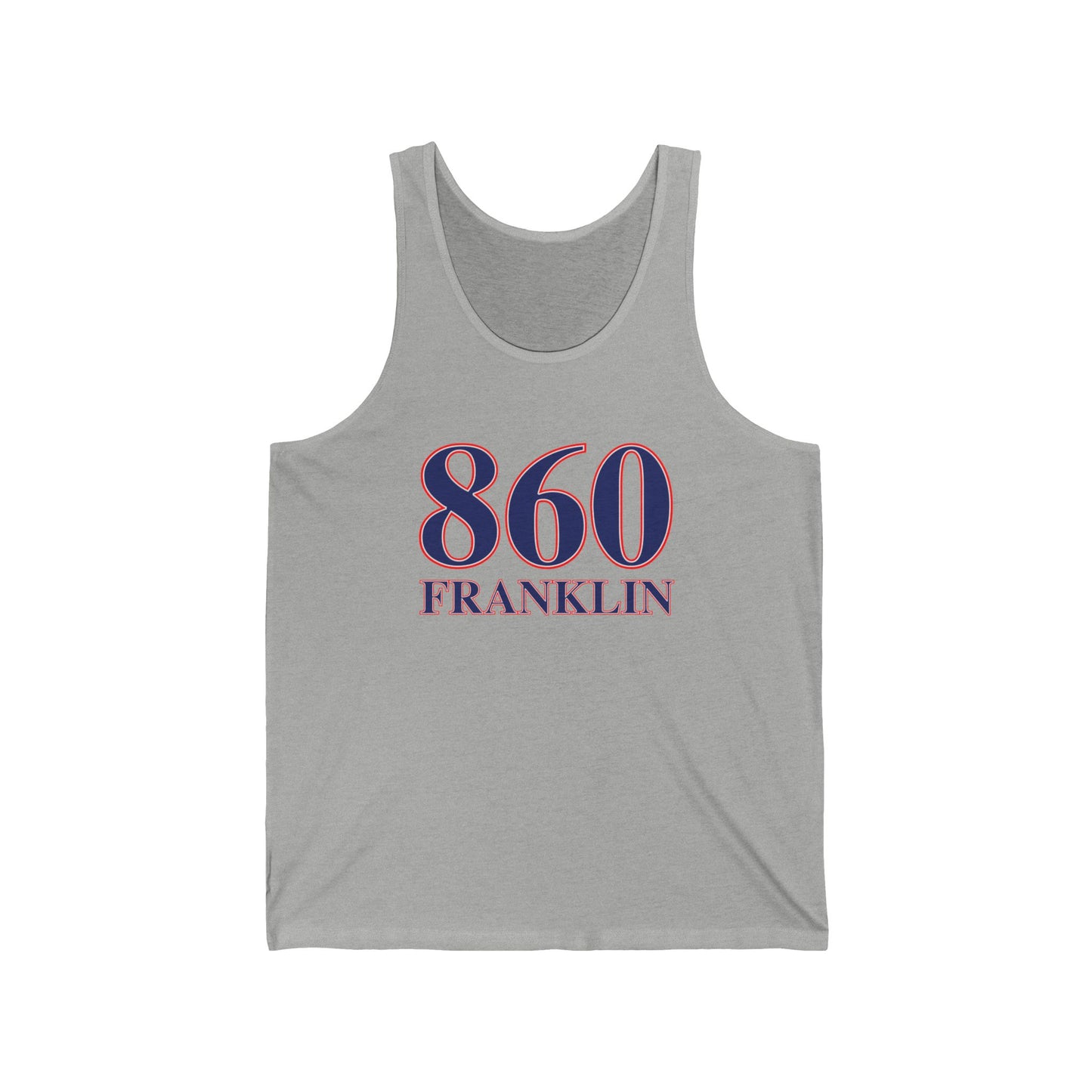 860 Franklin Red White & Blue Unisex Jersey Tank Top