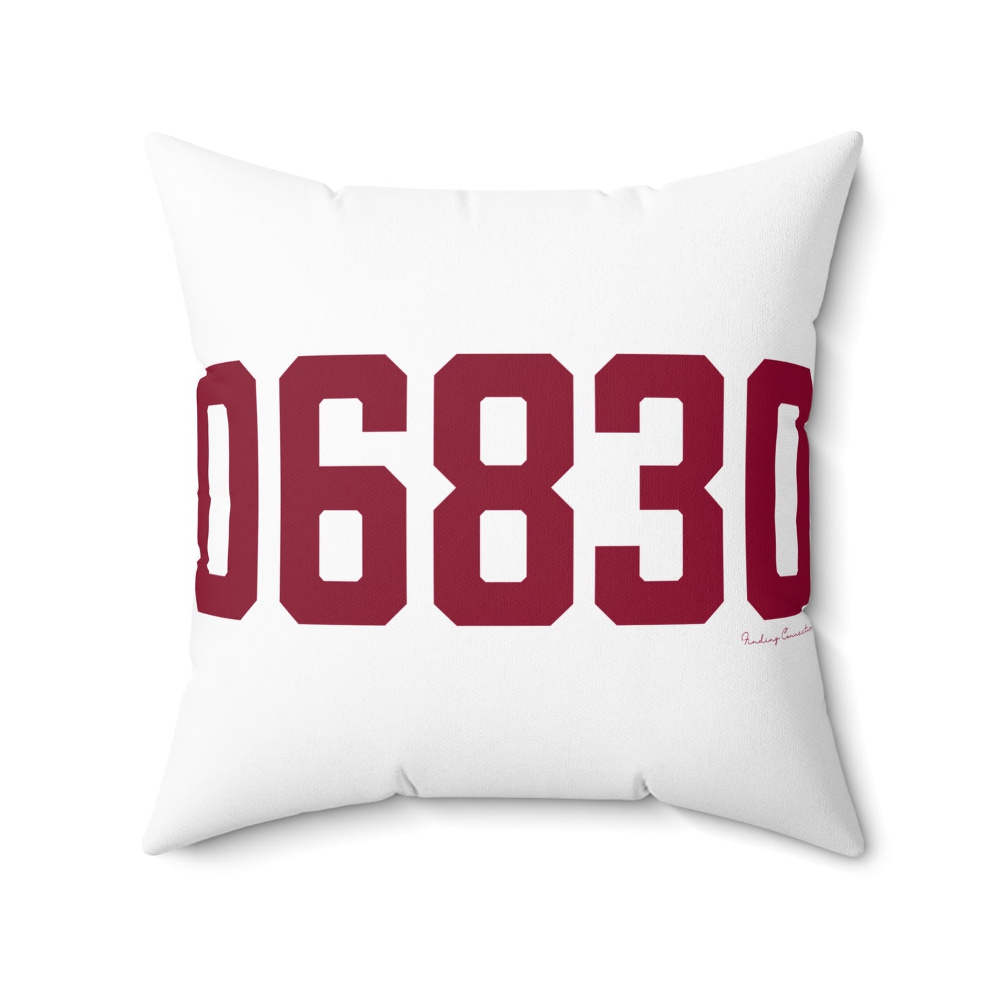 06830 - Greenwich Connecticut Zip Code  Spun Polyester Square Pillow