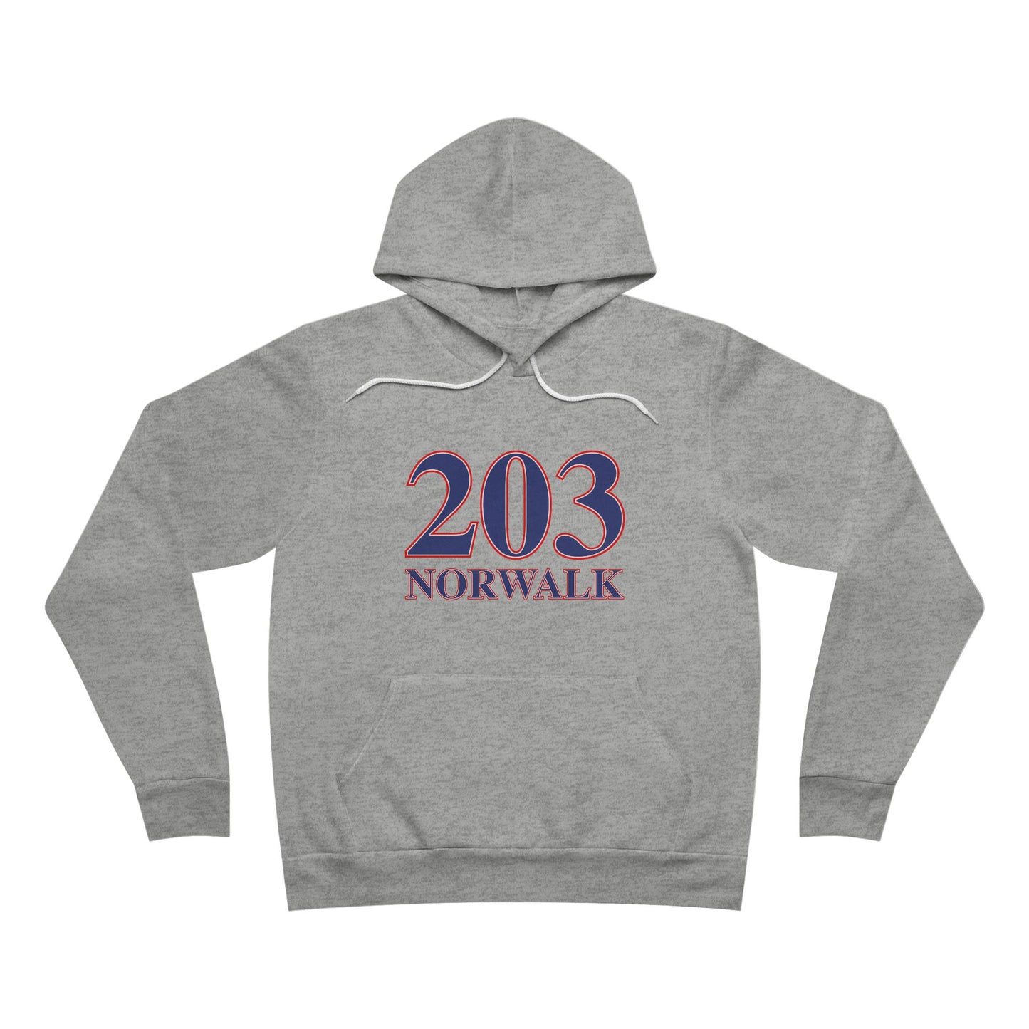 203 Norwalk Red, White & Blue Unisex Sponge Fleece Pullover Hoodie