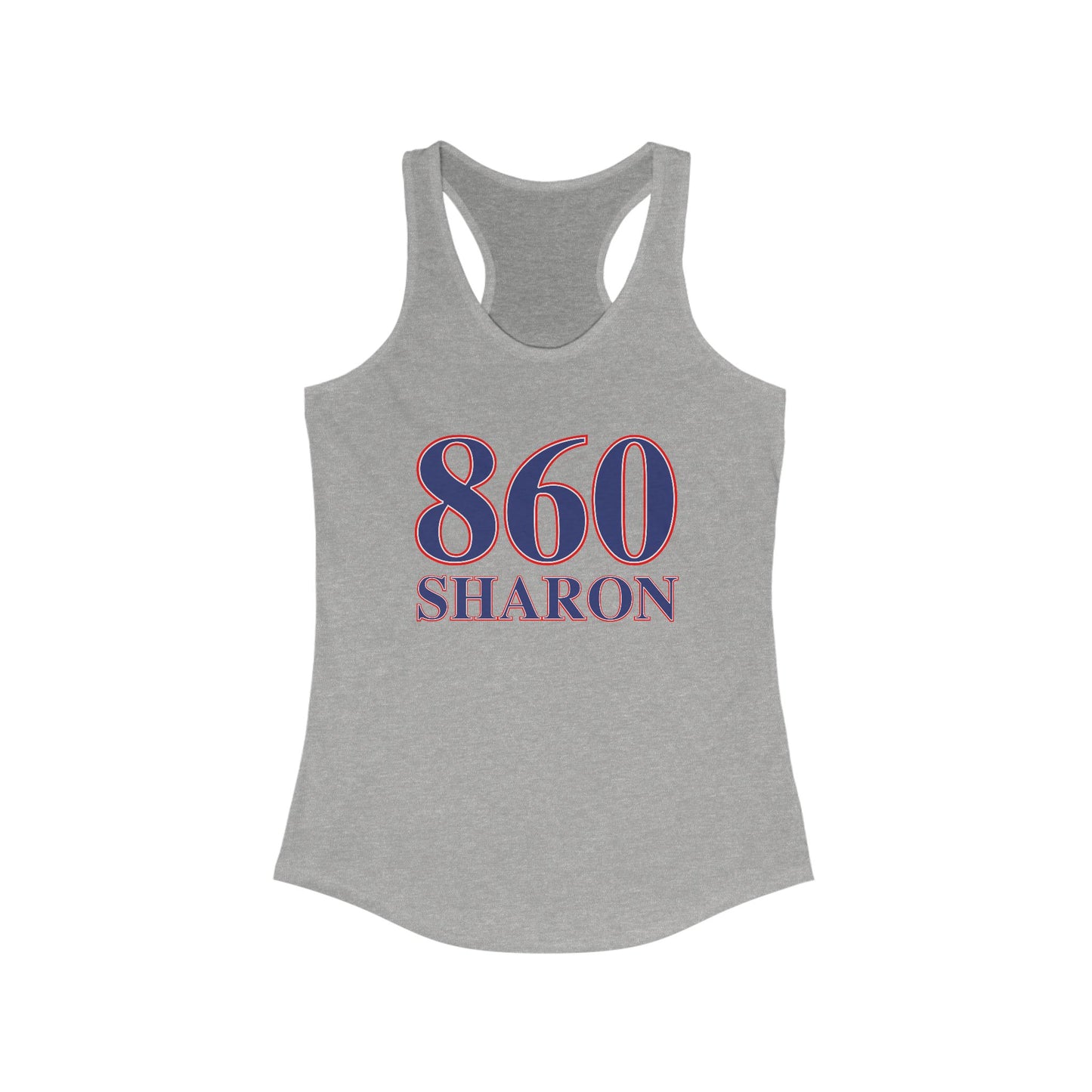 860 Sharon Red White & Blue Women's Ideal Racerback Tank Top