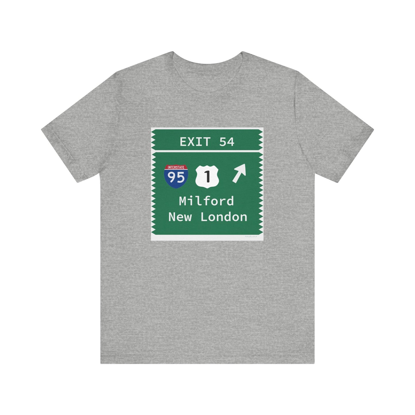 Vintage Merritt Parkway Exit 54 Sign Unisex Jersey Short Sleeve T-Shirt