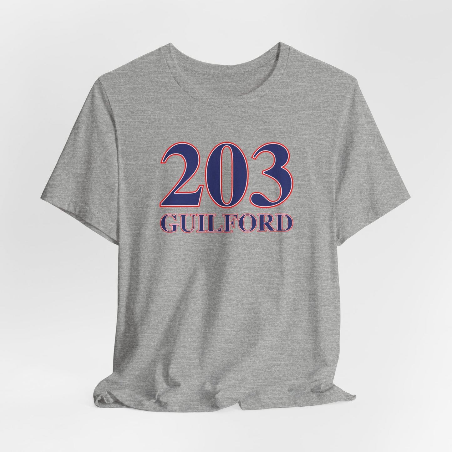 203 Guilford Red White & Blue Unisex Jersey Short Sleeve T-Shirt