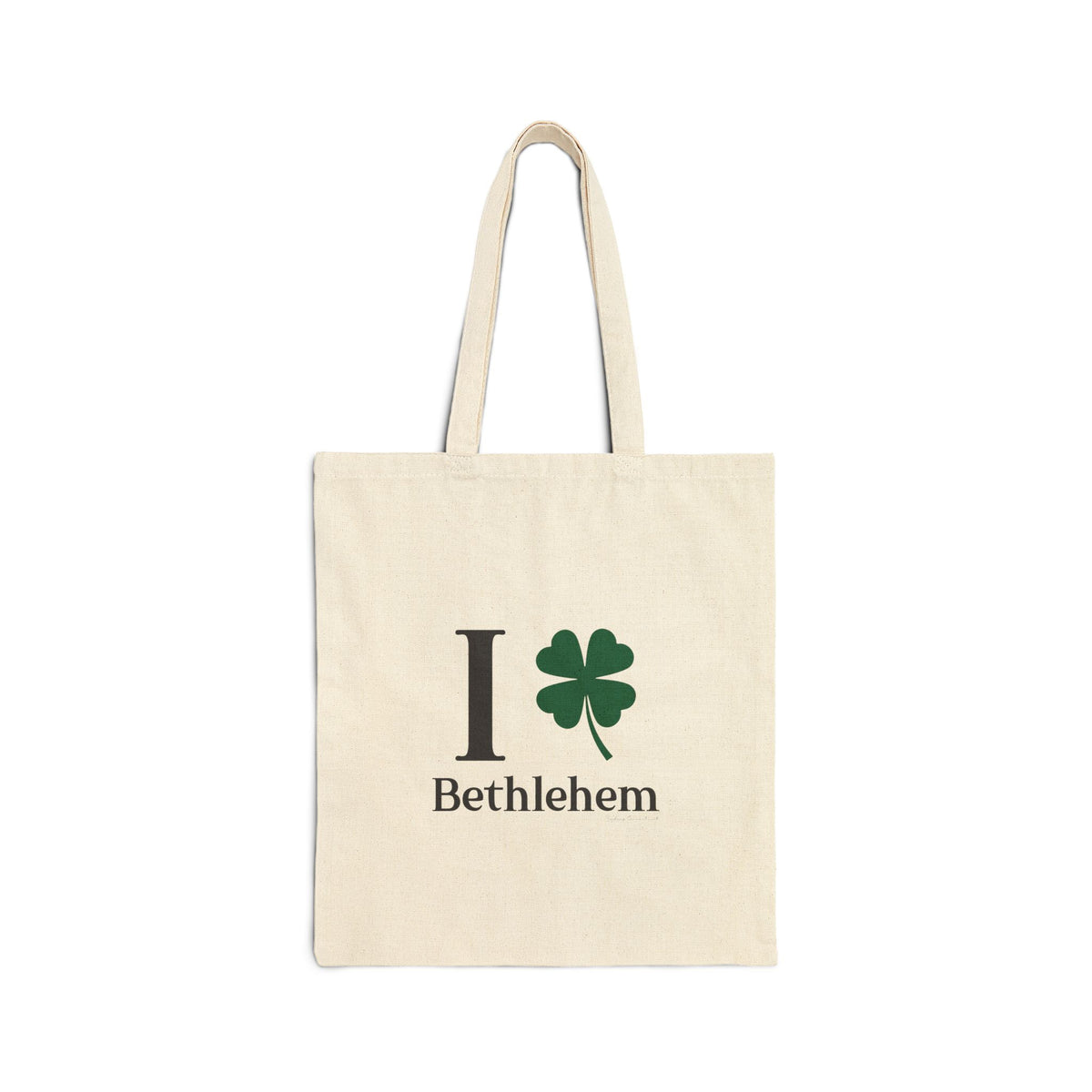 I Clover Bethlehem Cotton Canvas Tote Bag