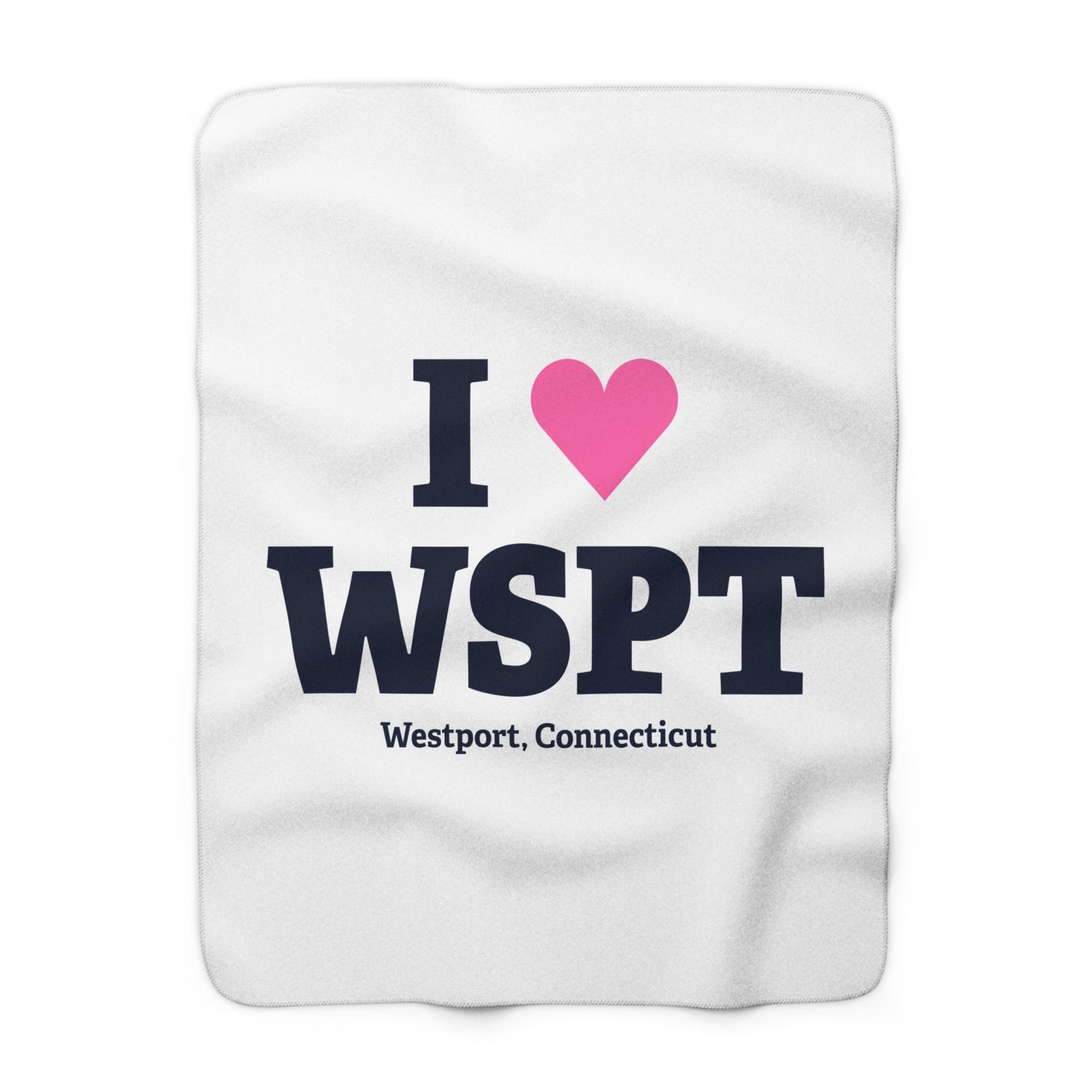 I Heart WSPT Sherpa Fleece Blanket