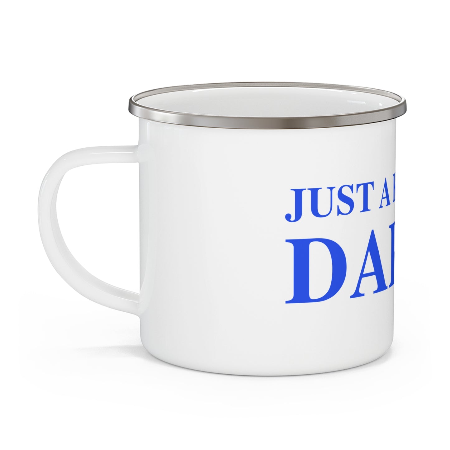 Just a kid from Darien Enamel Camping Mug