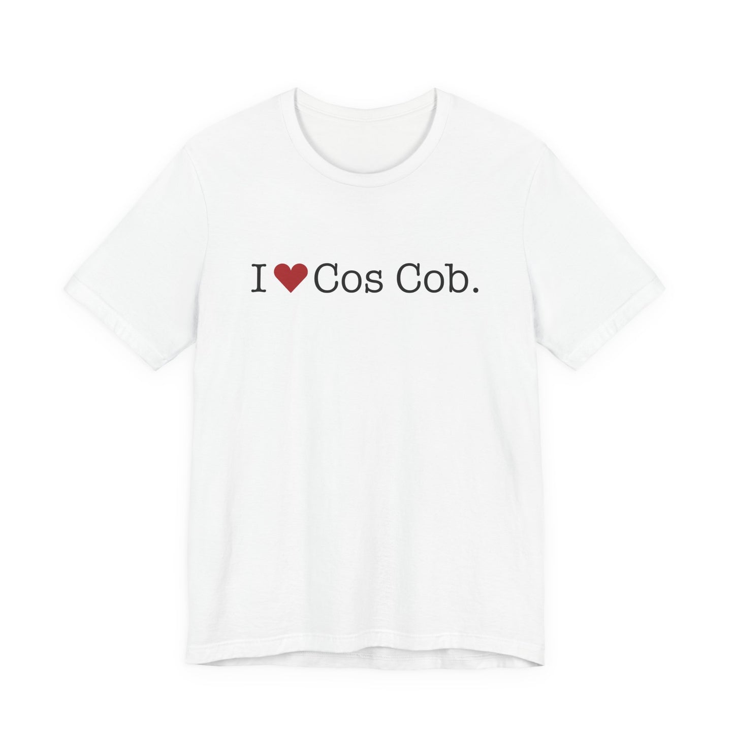 I Heart Cos Cob. Unisex Jersey Short Sleeve T-Shirt