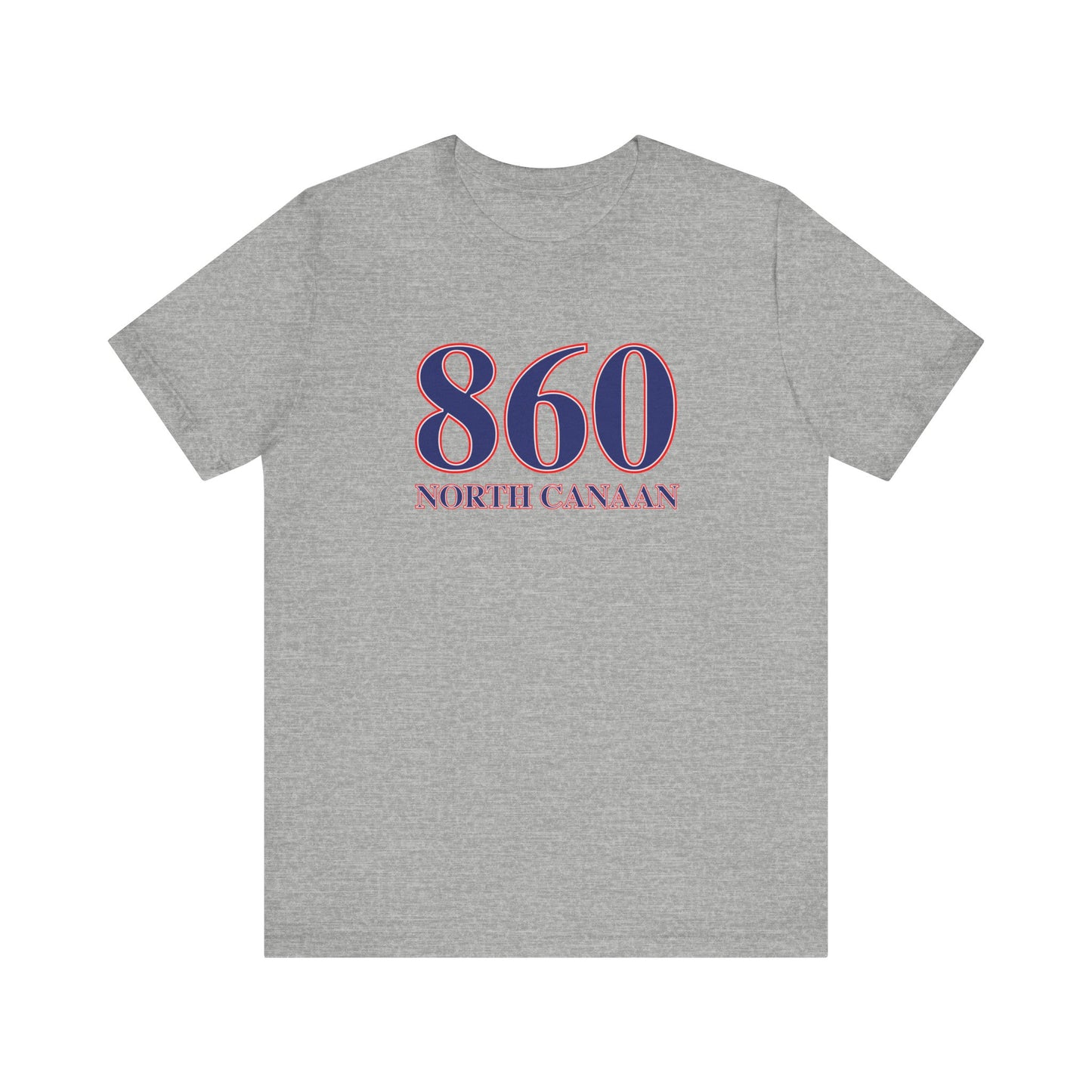 860 North Canaan Red White & Blue Unisex Jersey Short Sleeve T-Shirt