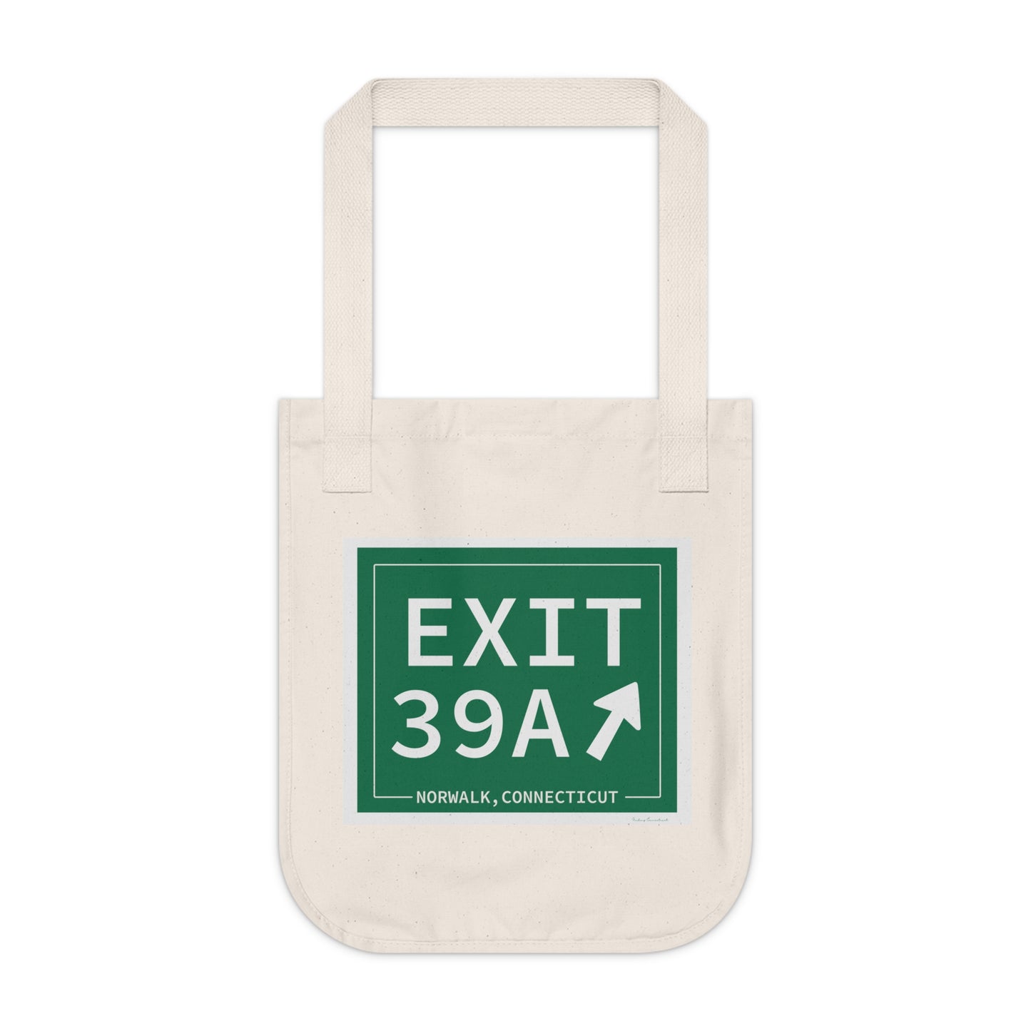Vintage Exit 39A Merritt Parkway Sign Organic Canvas Tote Bag