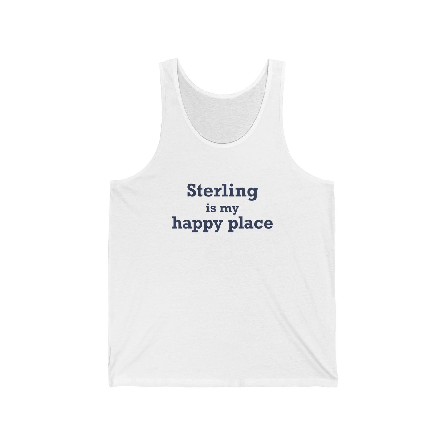 Sterling is My Happy Place Unisex Jersey Tank Top