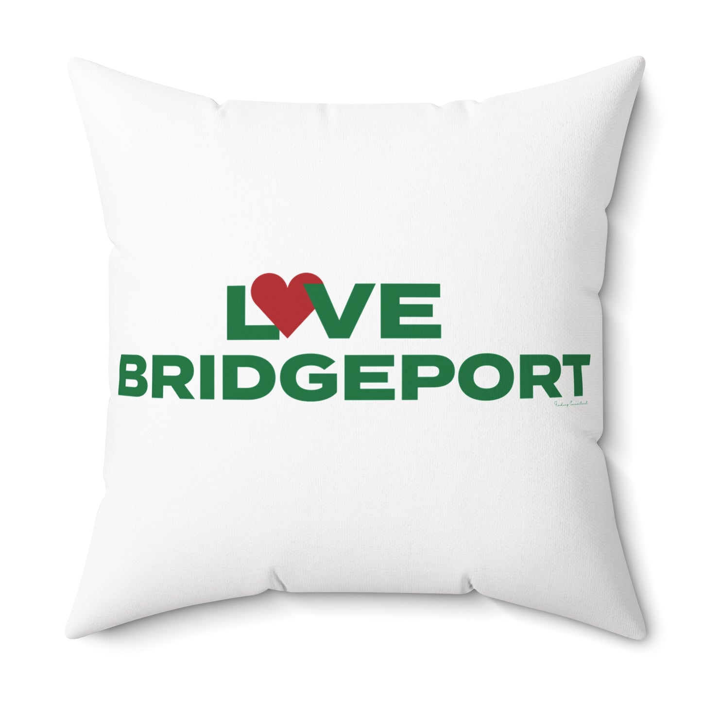 Love Bridgeport Spun Polyester Square Pillow