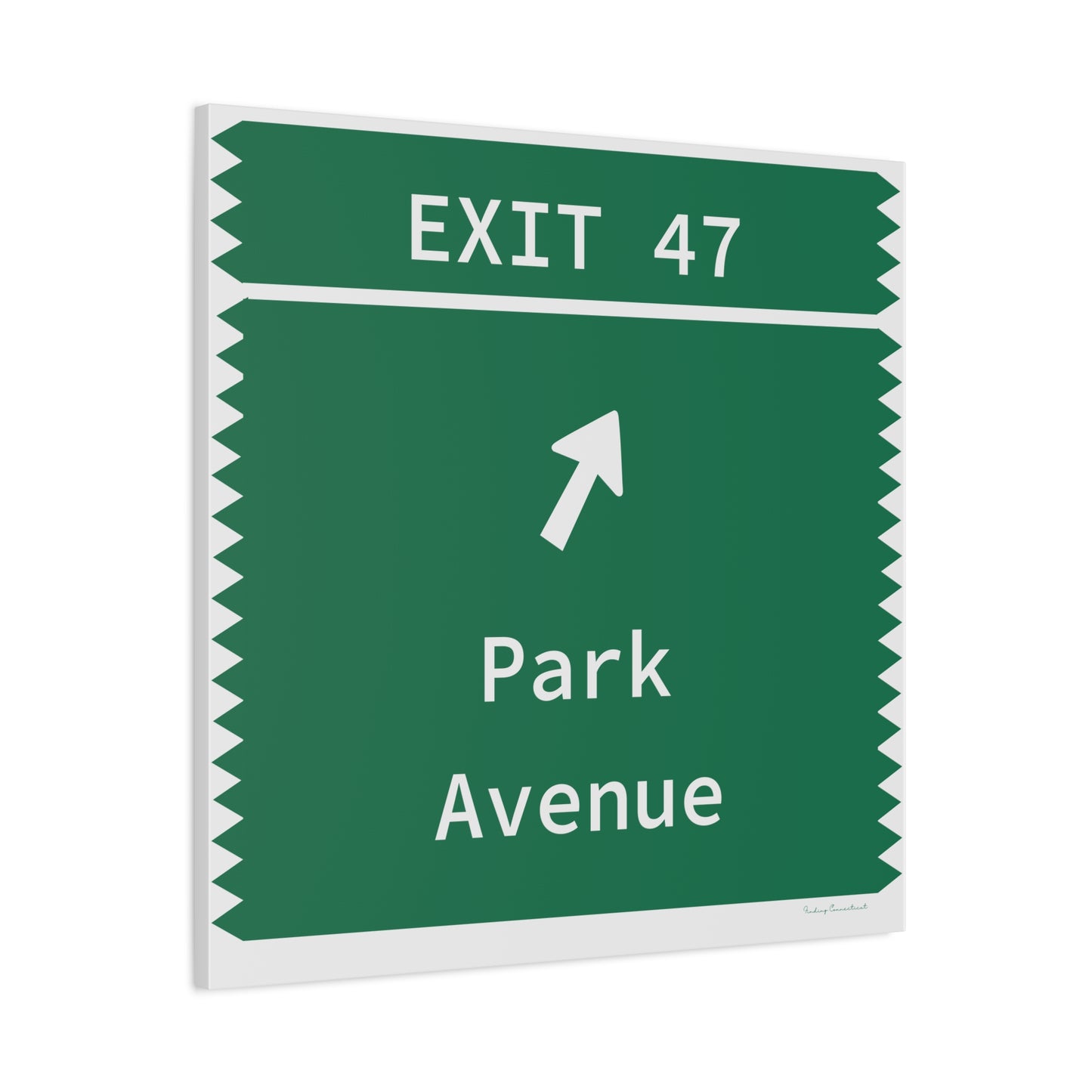 Vintage Merritt Parkway Exit 47 Sign Matte Canvas, Stretched, 1.25"