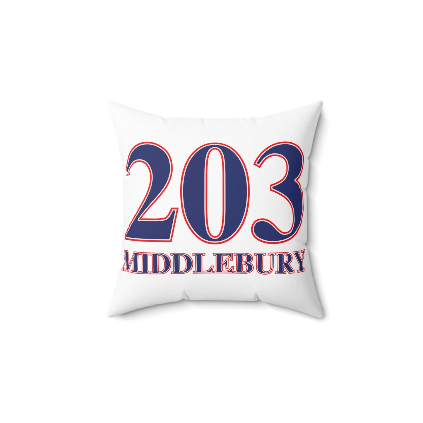 203 Middlebury Red White & Blue Spun Polyester Square Pillow