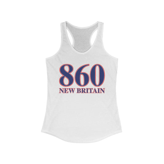 860 New Britain Red White & Blue Women's Ideal Racerback Tank Top