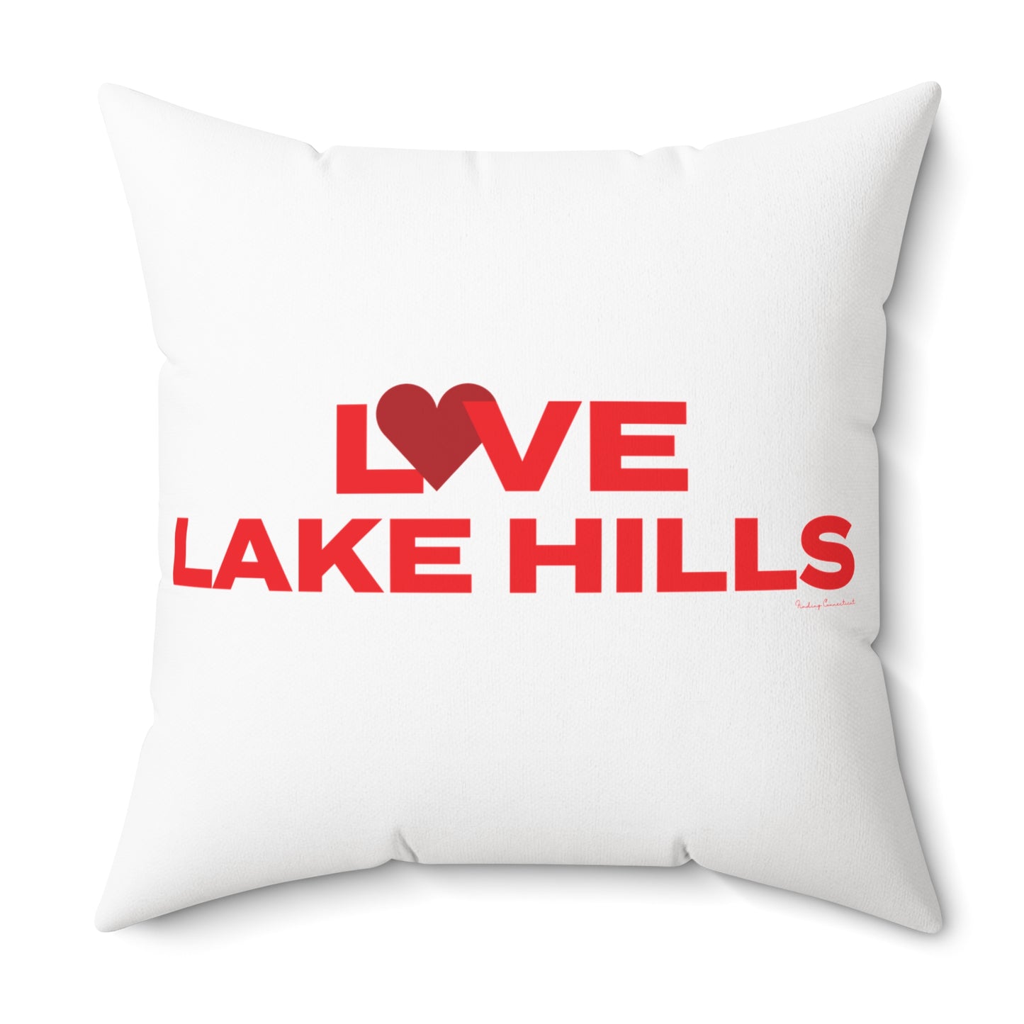 Love Lake Hills Spun Polyester Square Pillow