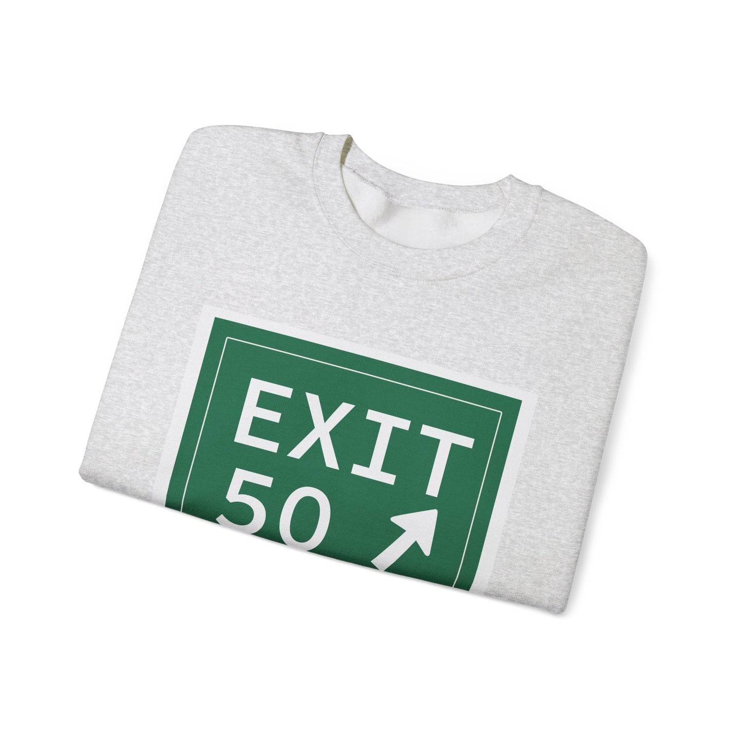 Vintage Exit 50 Merritt Parkway Sign Unisex Heavy Blend™ Crewneck Sweatshirt
