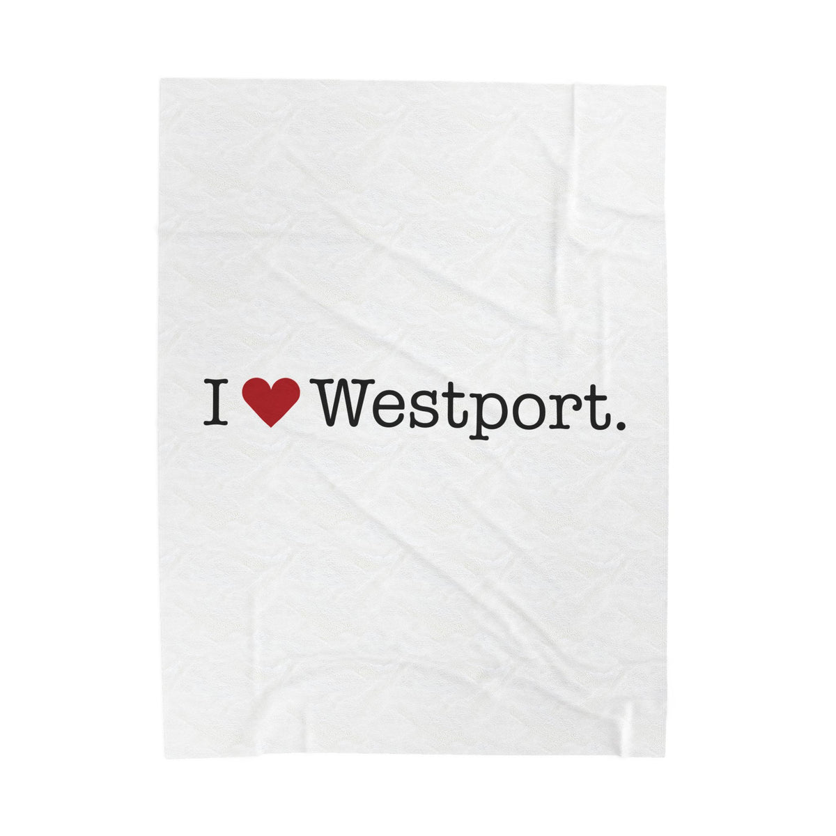 I Heart Westport. Velveteen Plush Blanket