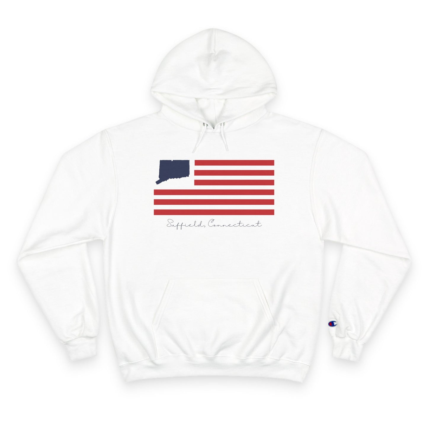 Suffield Connecticut Flag Champion Hoodie