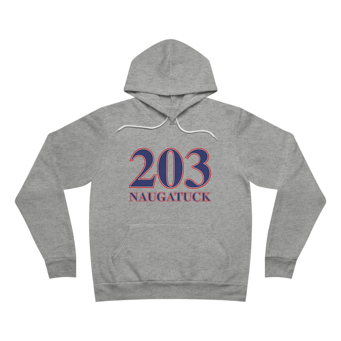 203 Naugatuck Red White & Blue Unisex Sponge Fleece Pullover Hoodie