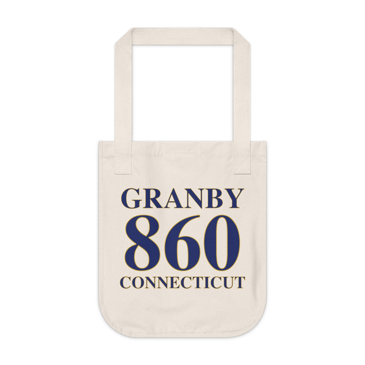 Granby 860 Connecticut Organic Canvas Tote Bag