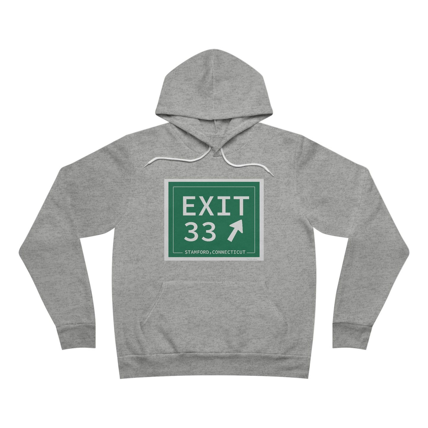 Vintage Exit 33 Merritt Parkway Sign Unisex Sponge Fleece Pullover Hoodie