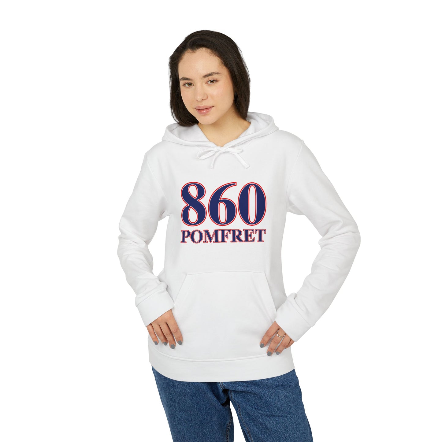 860 Pomfret Red White & Blue adidas Unisex Fleece Hoodie