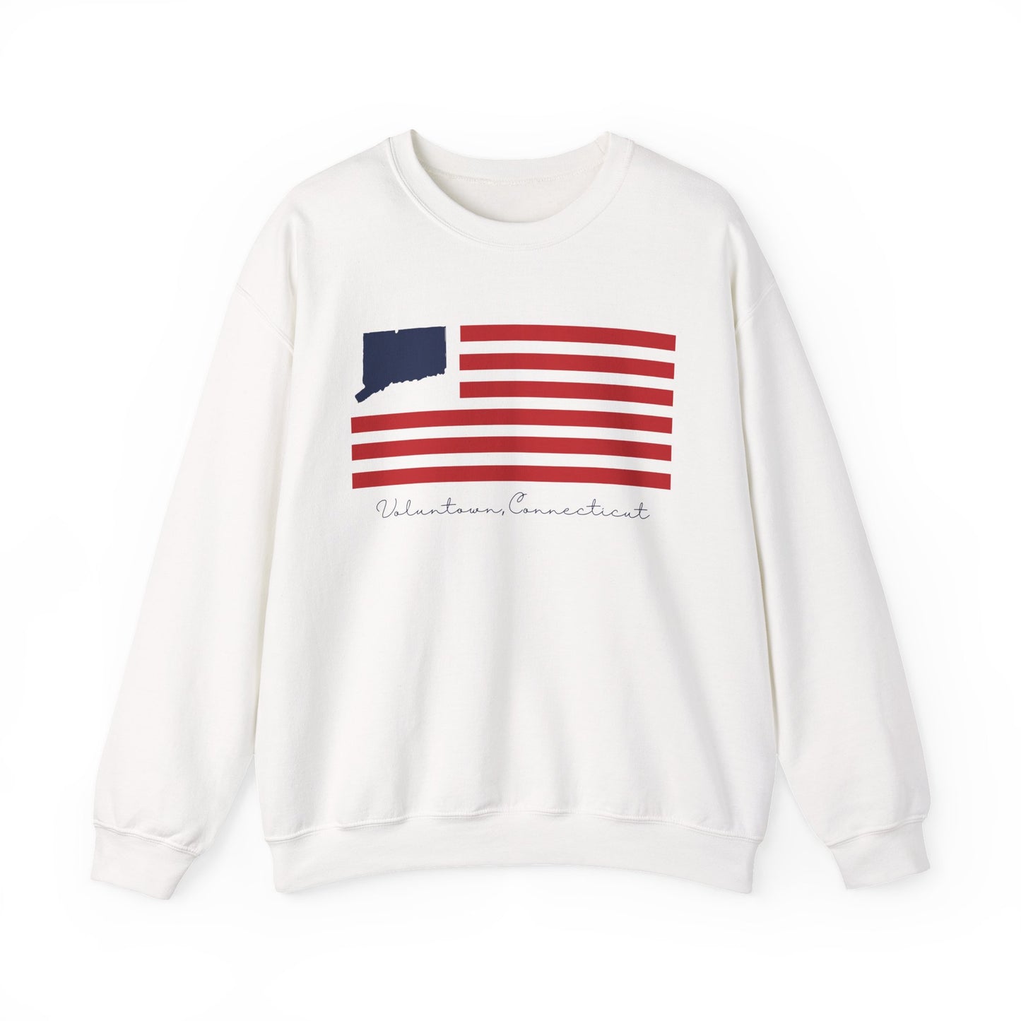 Voluntown Connecticut Flag Unisex Heavy Blend™ Crewneck Sweatshirt