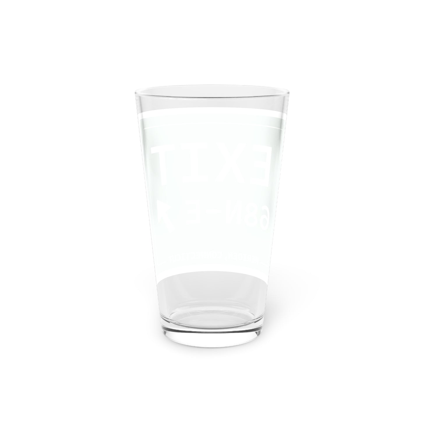Vintage Exit 68N-E WCP Sign Pint Glass, 16oz