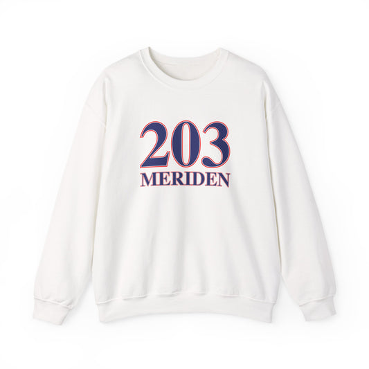 203 Meriden Red, White & Blue Unisex Heavy Blend™ Crewneck Sweatshirt