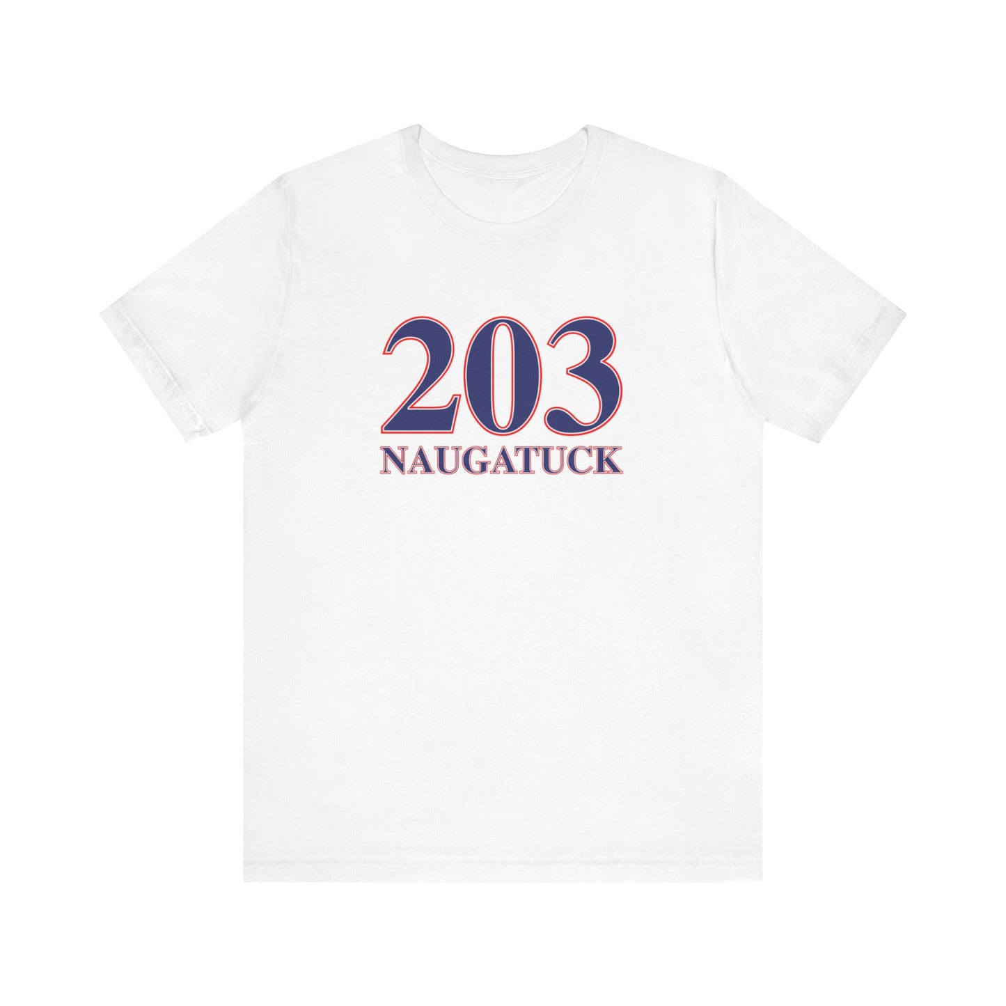 203 Naugatuck Red, White & Blue Unisex Jersey Short Sleeve T-Shirt