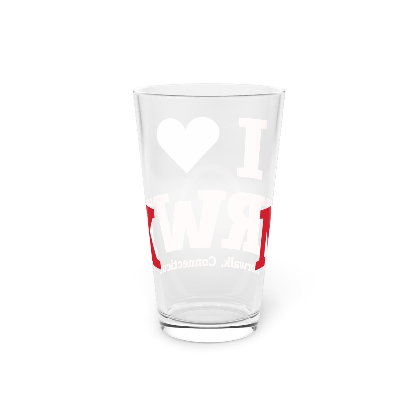 I Heart NRWK Pint Glass, 16oz