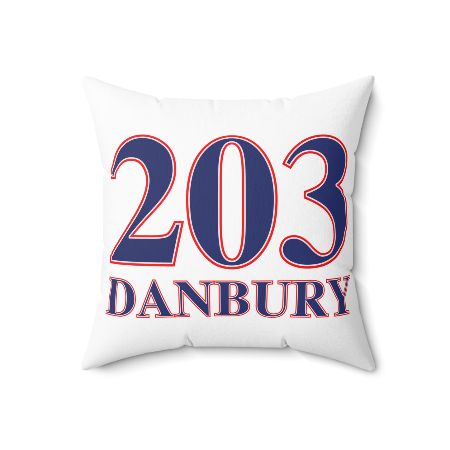 203 Danbury Red White & Blue Spun Polyester Square Pillow
