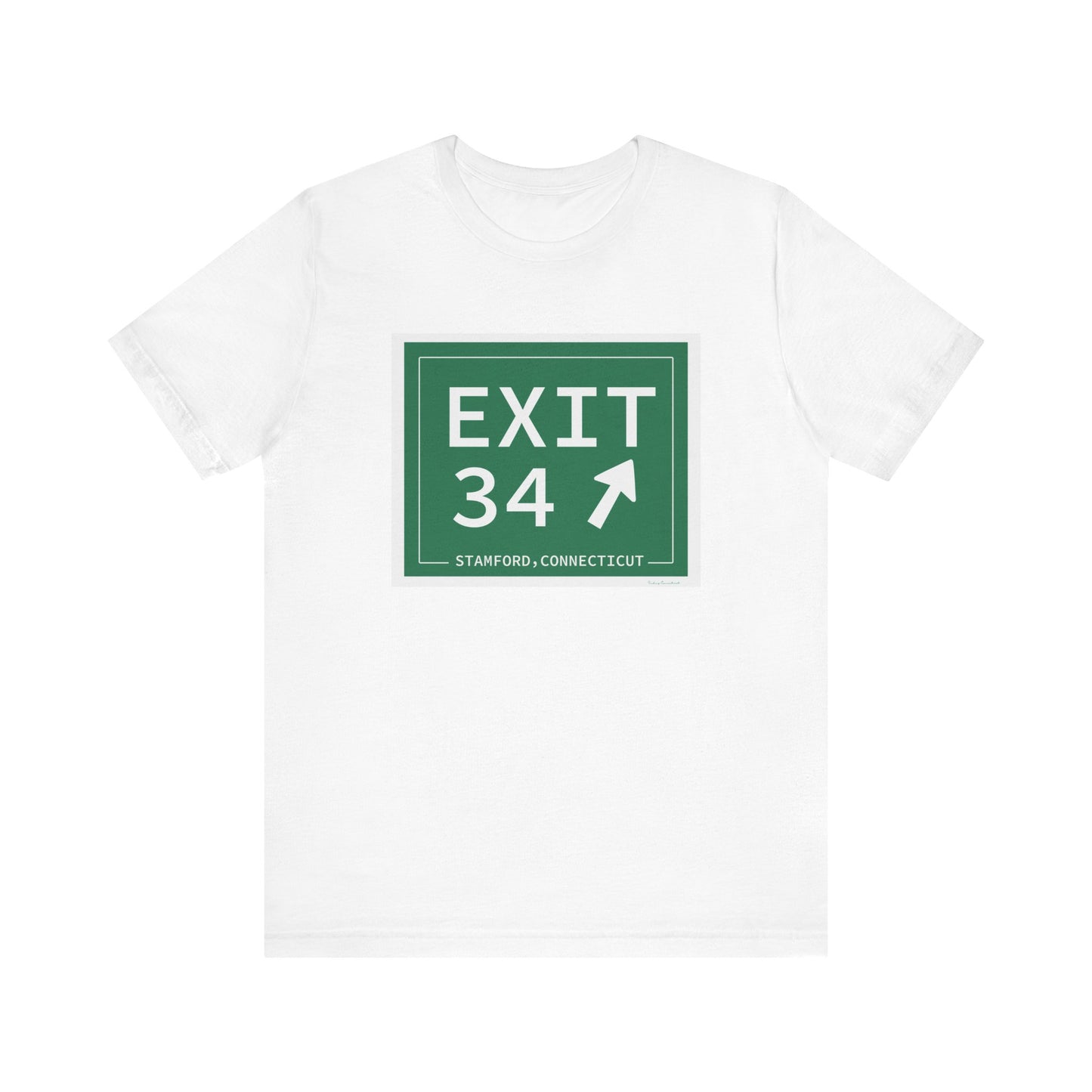 Vintage Exit 34 Merritt Parkway Sign Unisex Jersey Short Sleeve T-Shirt