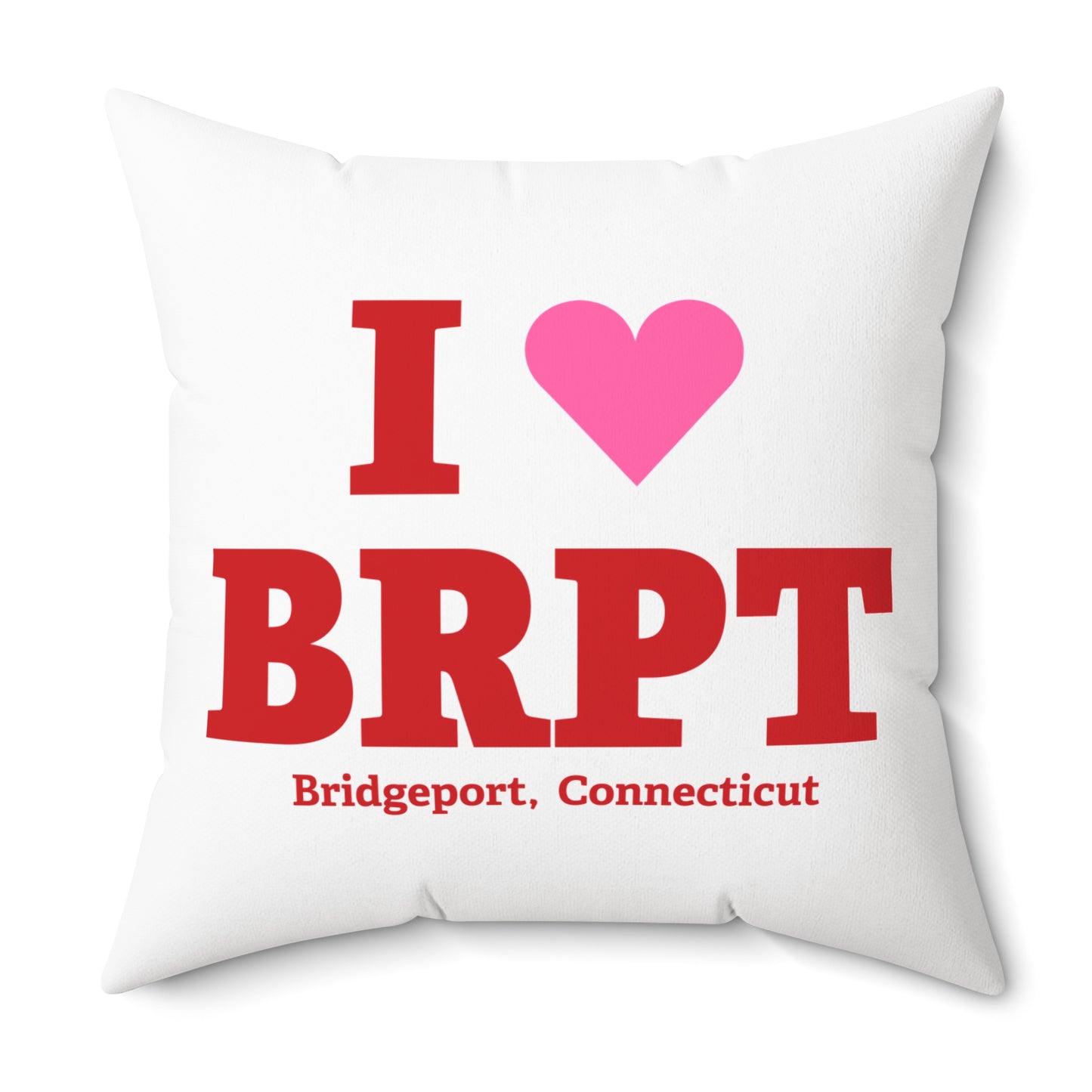 I Heart BRPT Spun Polyester Square Pillow