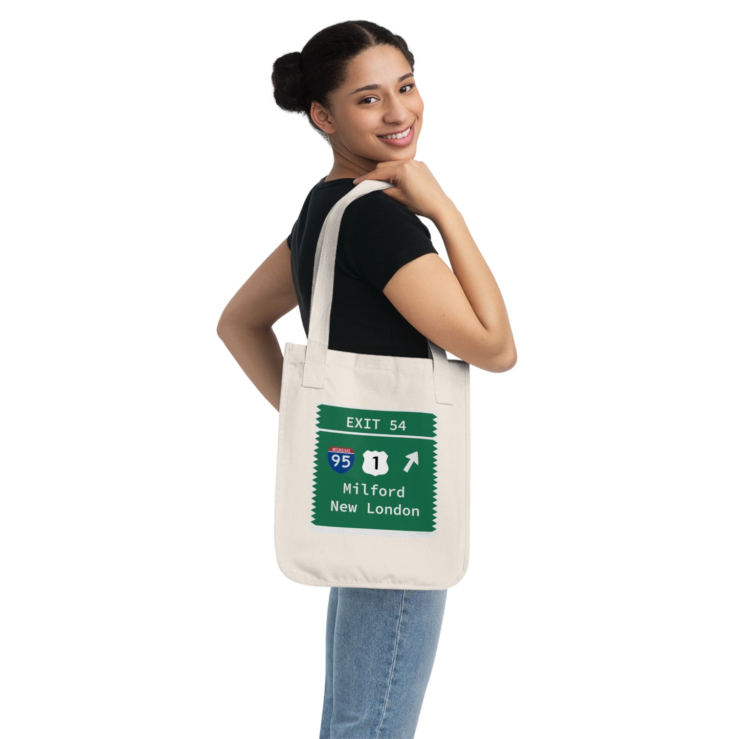 Vintage Merritt Parkway Exit 54 Sign Organic Canvas Tote Bag