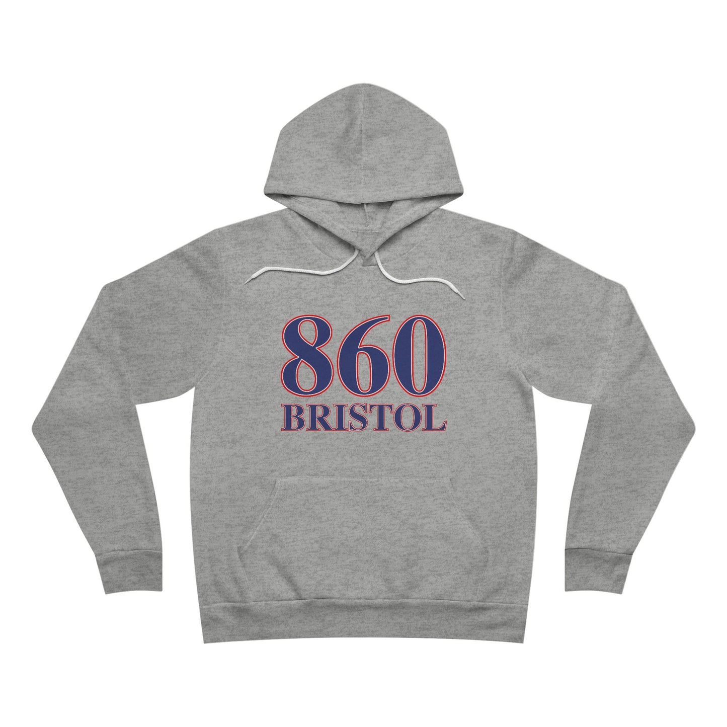 860 Bristol Red White & Blue Unisex Sponge Fleece Pullover Hoodie