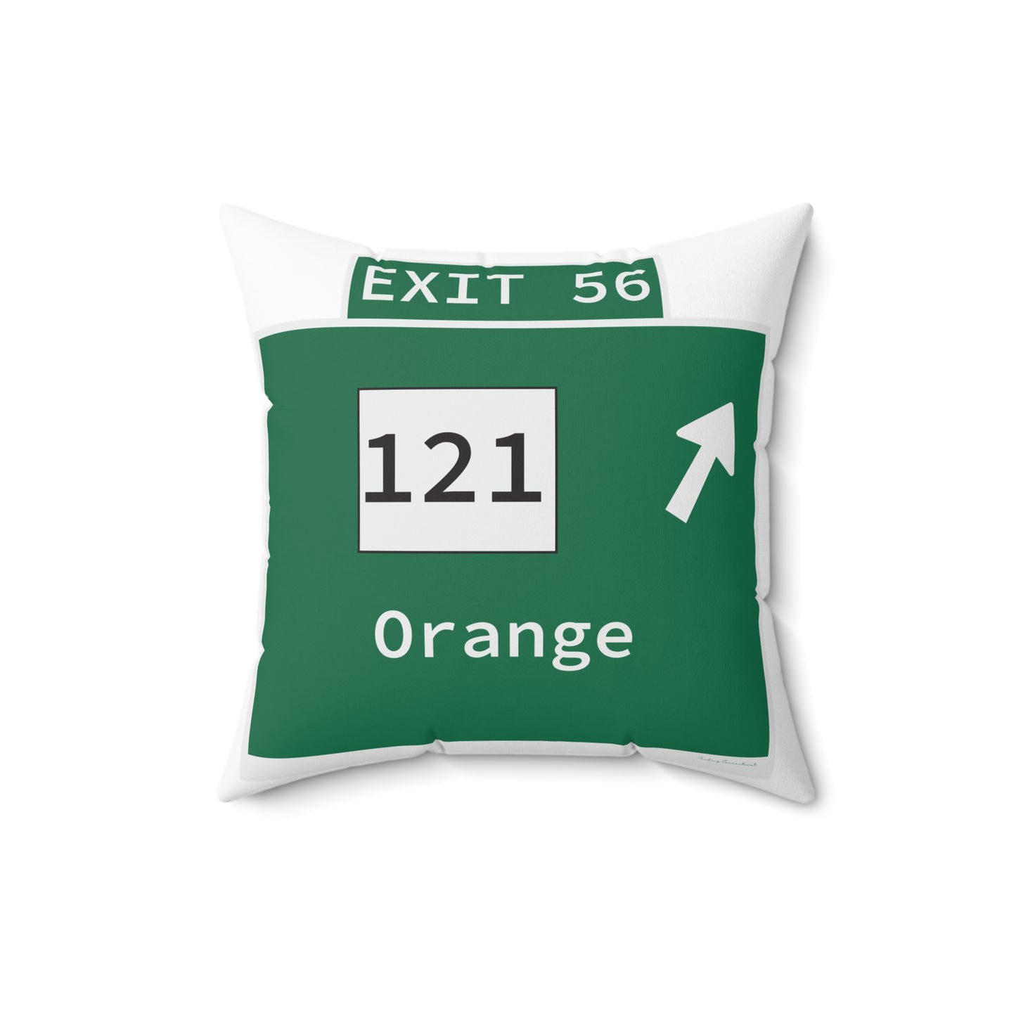Vintage WCP Exit 56 Sign Spun Polyester Square Pillow