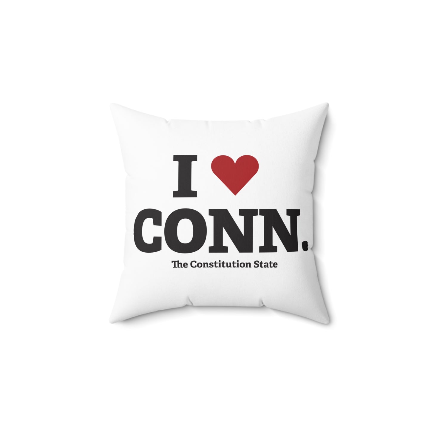 I Heart CONN. Spun Polyester Square Pillow