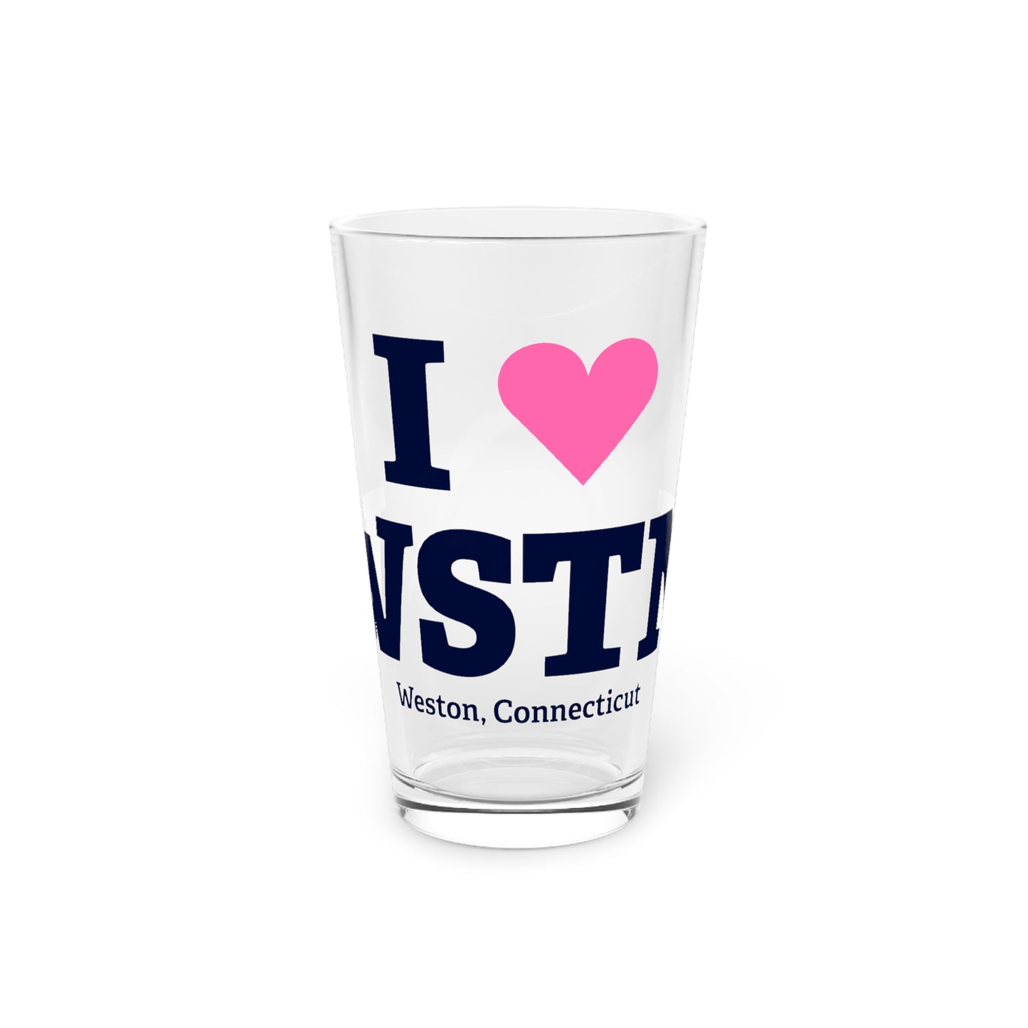 I Heart WSTN Pint Glass, 16oz