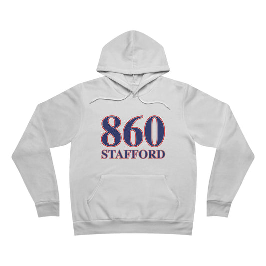 860 Stafford Red White & Blue Unisex Sponge Fleece Pullover Hoodie