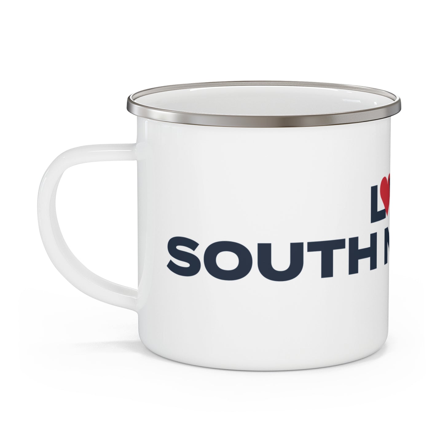 Love South Norwalk Enamel Camping Mug