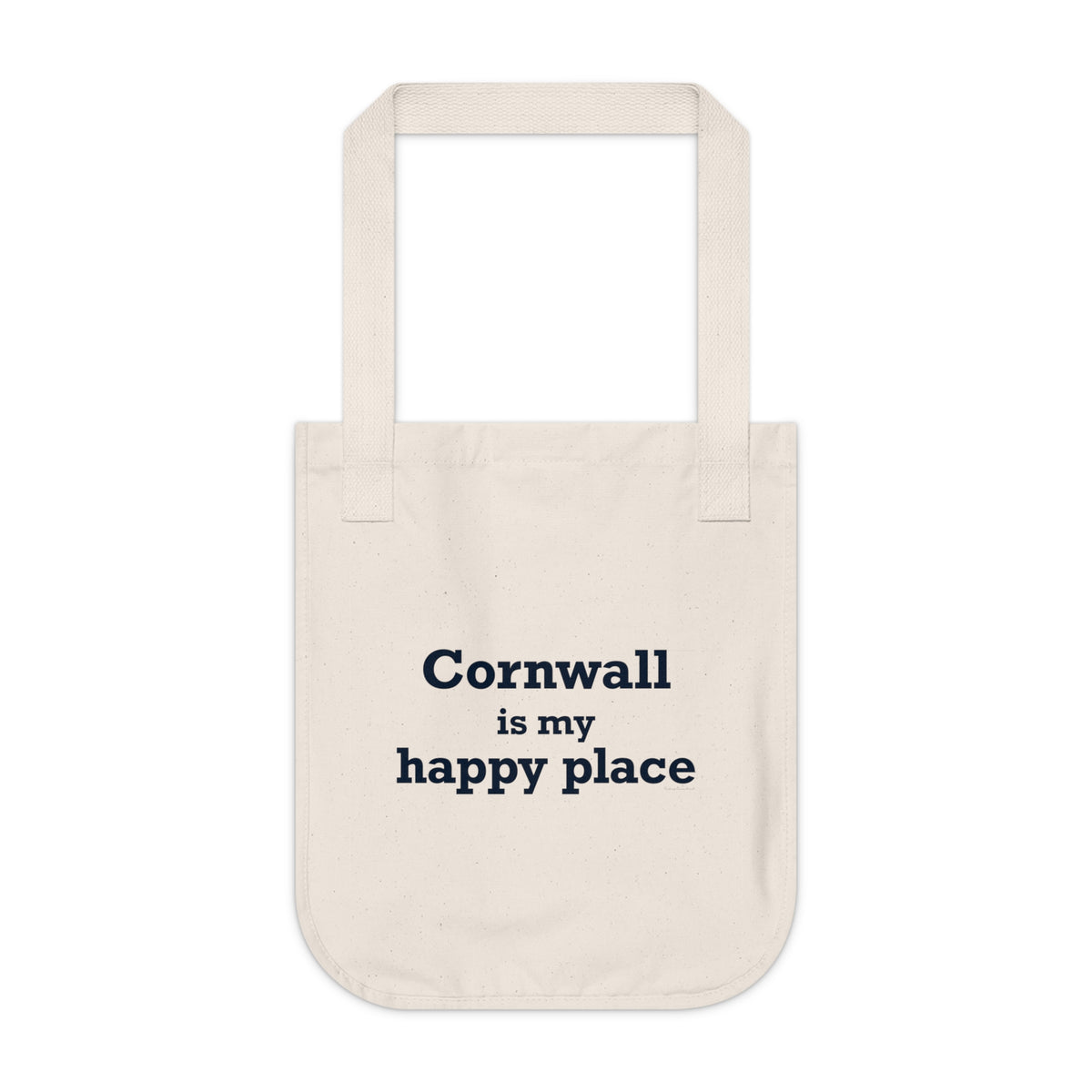 Cornwall is My Happy Place Organic Canvas Tote Bag